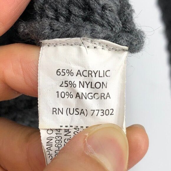 Zara Charcoal Grey Cable Knit Long Sleeve Crew Neck Raglan stitch Sweater size S - Picture 8 of 16